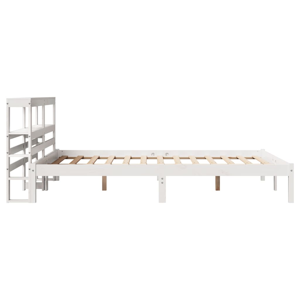 vidaXL Cadre de lit sans matelas blanc 120x190 cm bois de pin massif