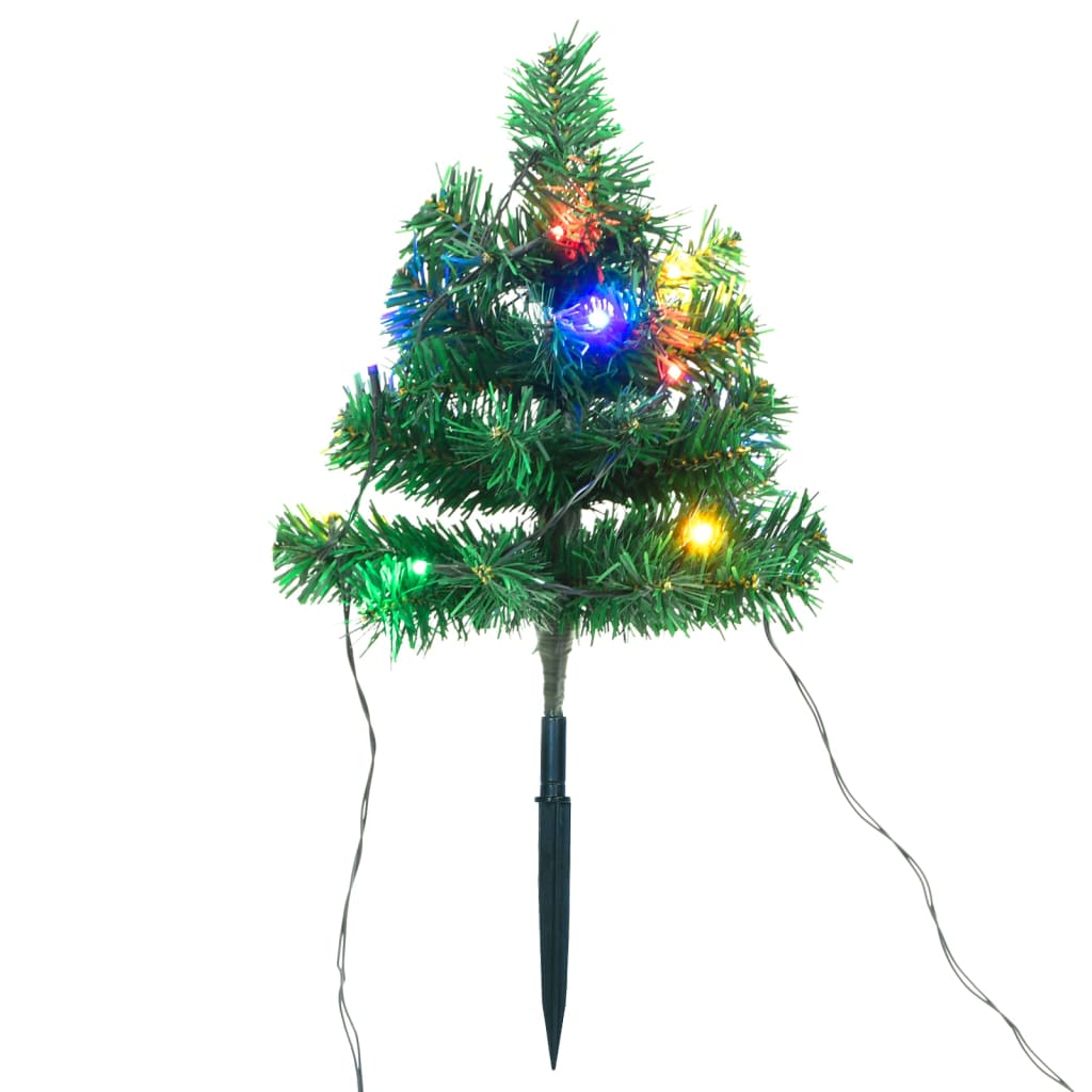 vidaXL Arbres d'allée de Noël 6 pcs avec LED multicolores 45 cm PVC