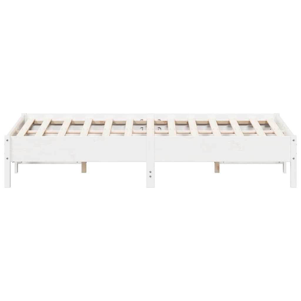 vidaXL Cadre de lit sans matelas blanc 120x200 cm bois de pin massif