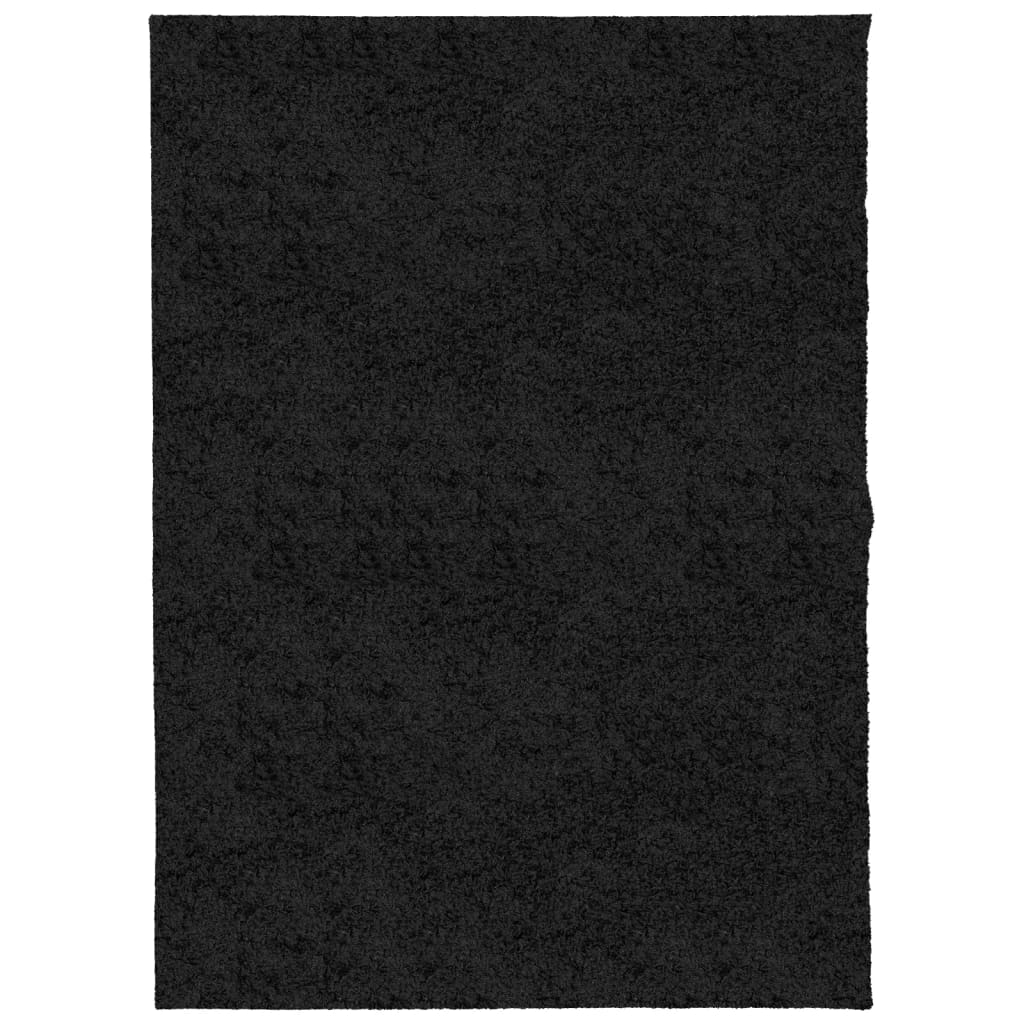 vidaXL Tapis shaggy PAMPLONA poils longs moderne noir 140x200 cm