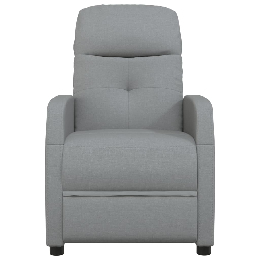 vidaXL Fauteuil inclinable Gris clair Tissu