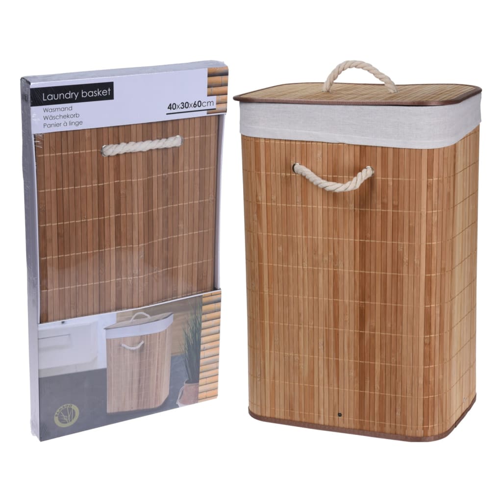 Bathroom Solutions Panier à linge pliable Bambou