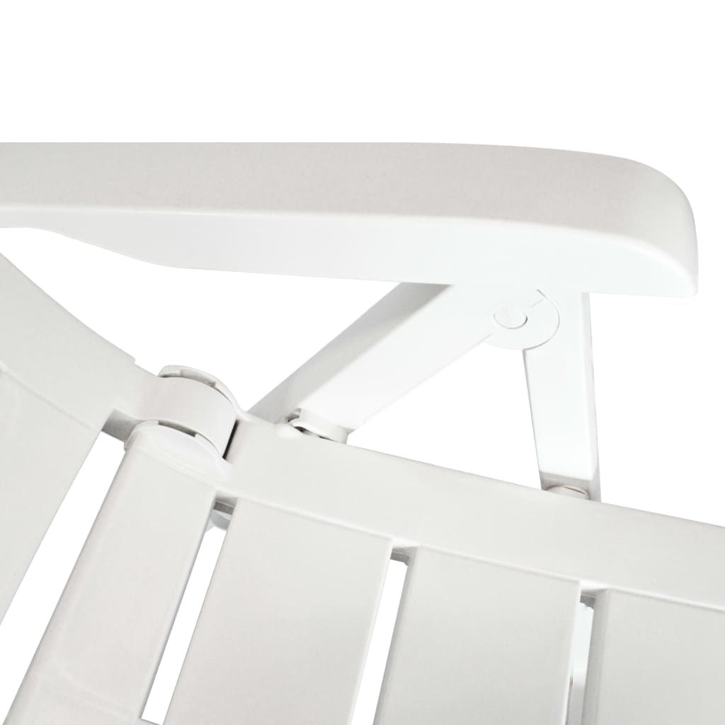 vidaXL Mobilier à manger d'extérieur 5 pcs Plastique Blanc