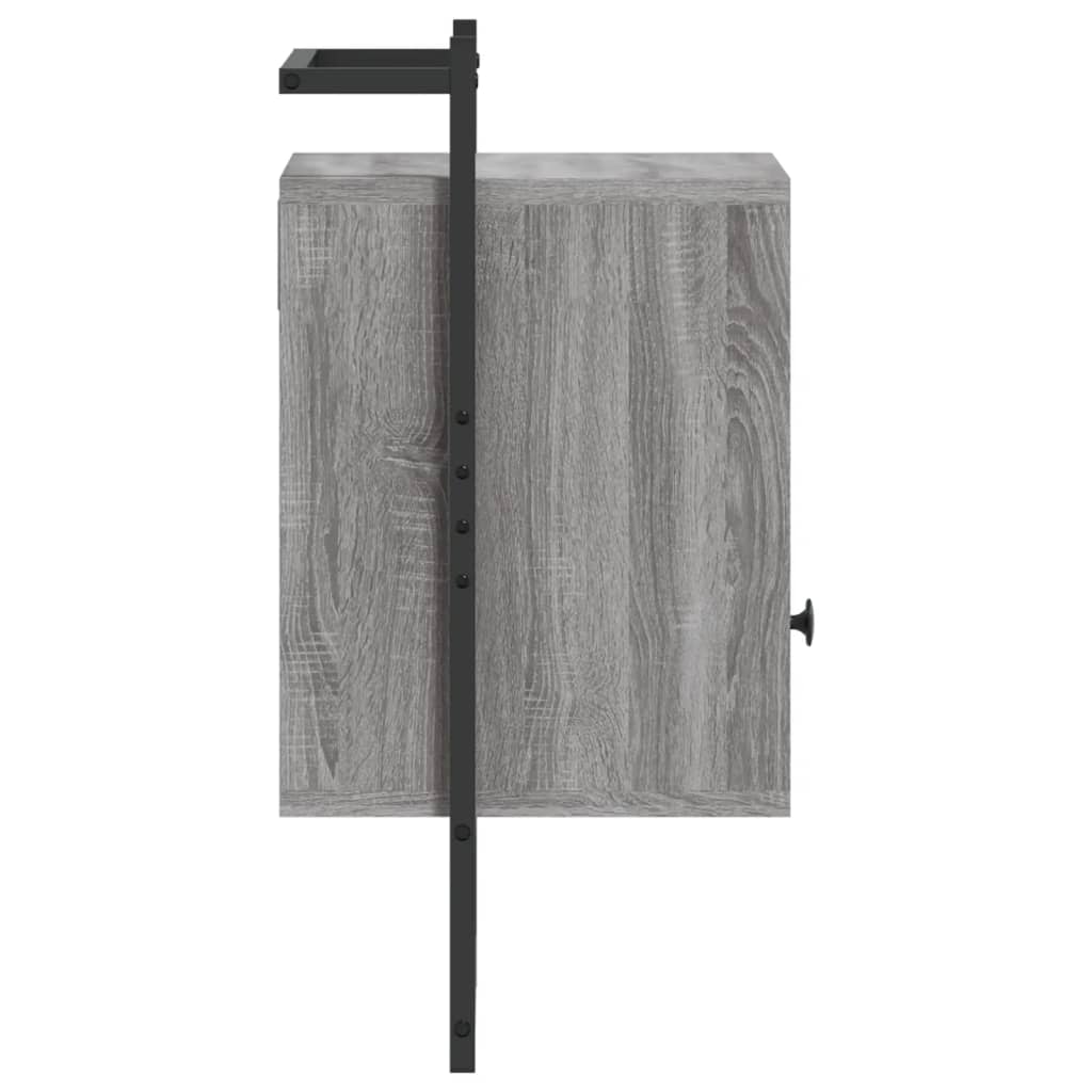 vidaXL Table de chevet murale sonoma gris 40x30x61cm bois d'ingénierie