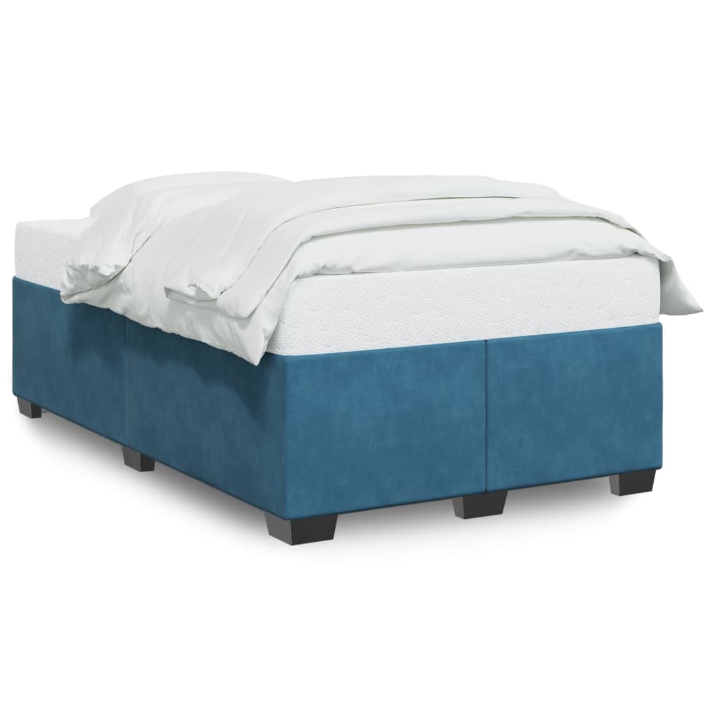 vidaXL Cadre de lit sans matelas bleu 120x190 cm velours