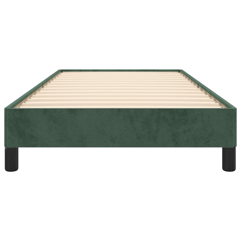 vidaXL Cadre de lit sans matelas vert foncé 90x190 cm velours