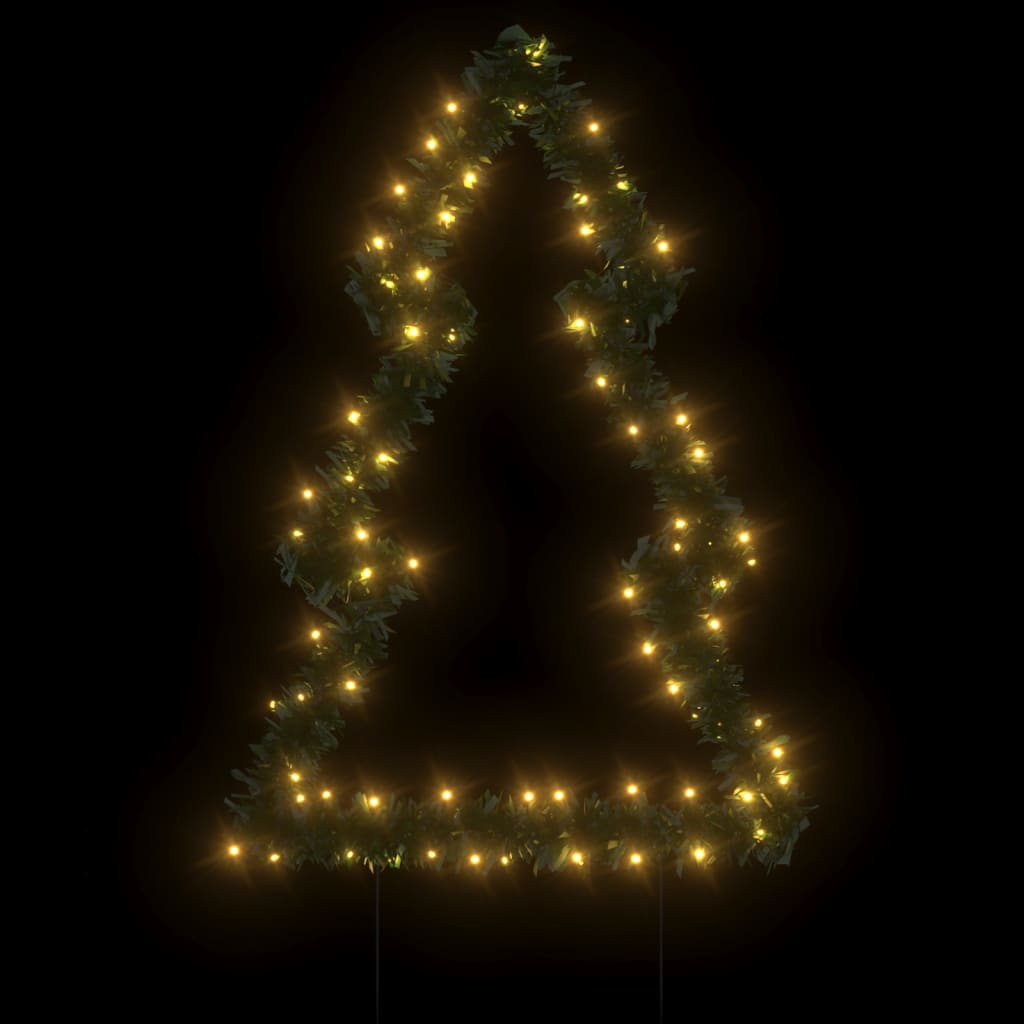 vidaXL Décoration lumineuse arbre de Noël avec piquets 80 LED 60 cm