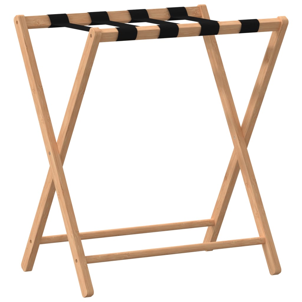 VidaXL Porte-Bagages Bambou 68x38x58 Cm - Porte-Valises Pliable Pour Chambre D'Amis