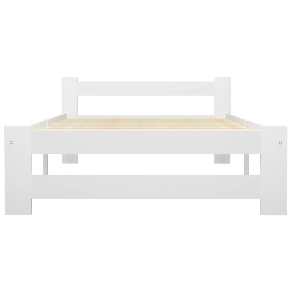 vidaXL Cadre de lit sans matelas blanc bois de pin massif 100x200 cm