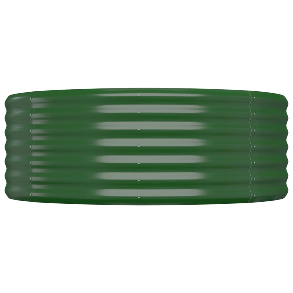 vidaXL Lit surélevé de jardin Acier enduit de poudre 100x100x36cm Vert