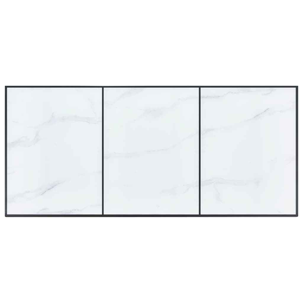 vidaXL Table de salle à manger Blanc 200x100x75 cm Verre trempé