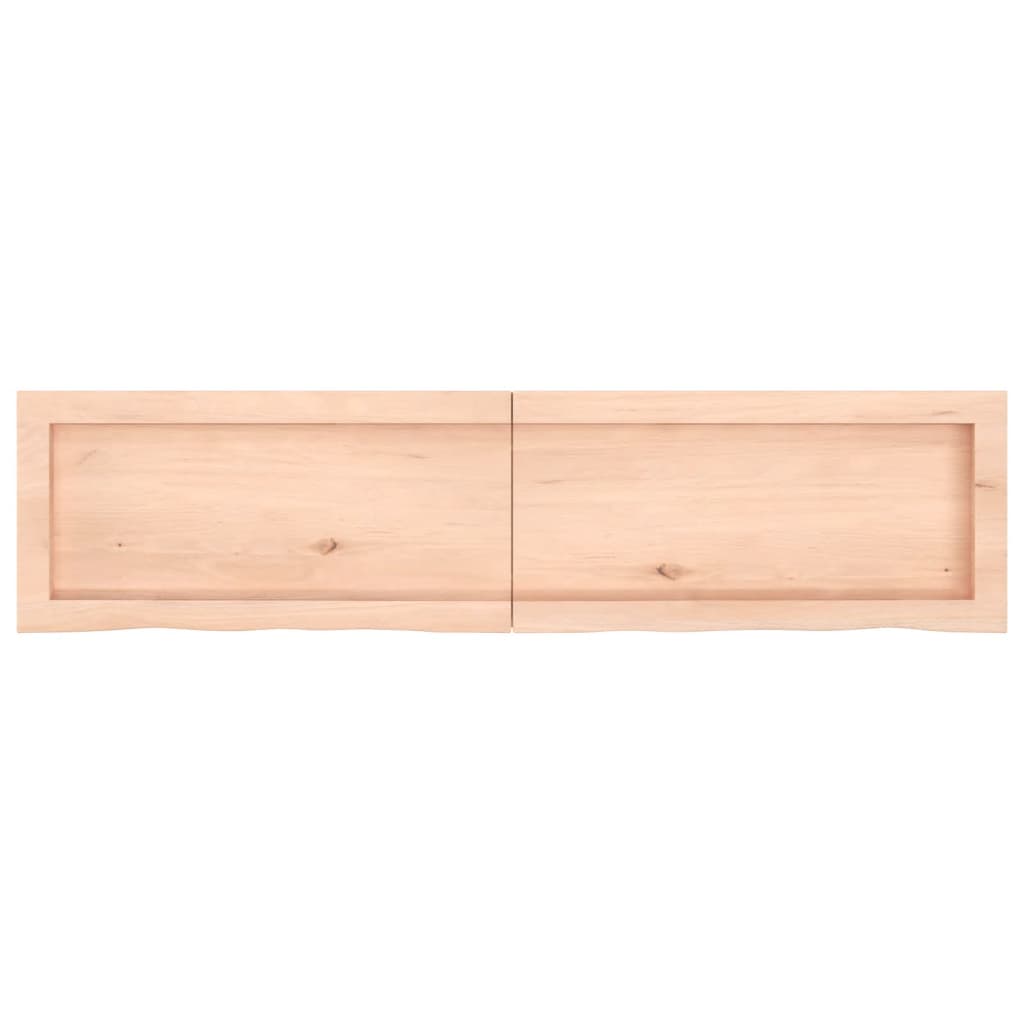 vidaXL Comptoir de salle de bain 120x30x(2-6)cm bois massif non traité