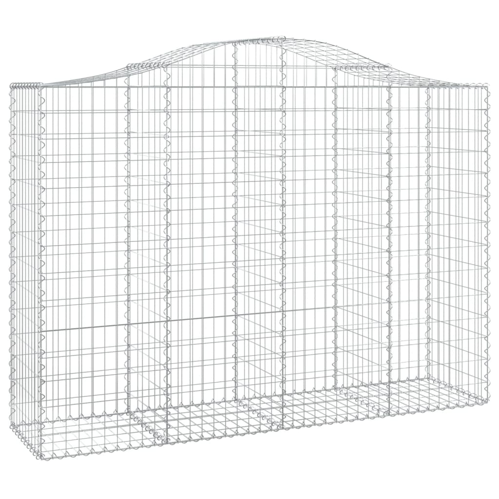 vidaXL Paniers à gabions arqués 6 pcs 200x50x140/160 cm Fer galvanisé