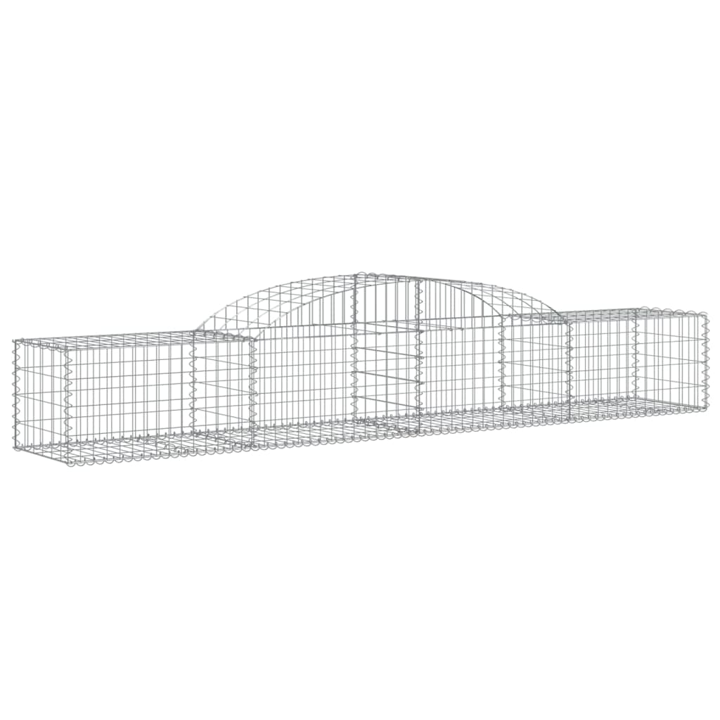 vidaXL Paniers à gabions arqués 12 pcs 300x50x40/60 cm fer galvanisé