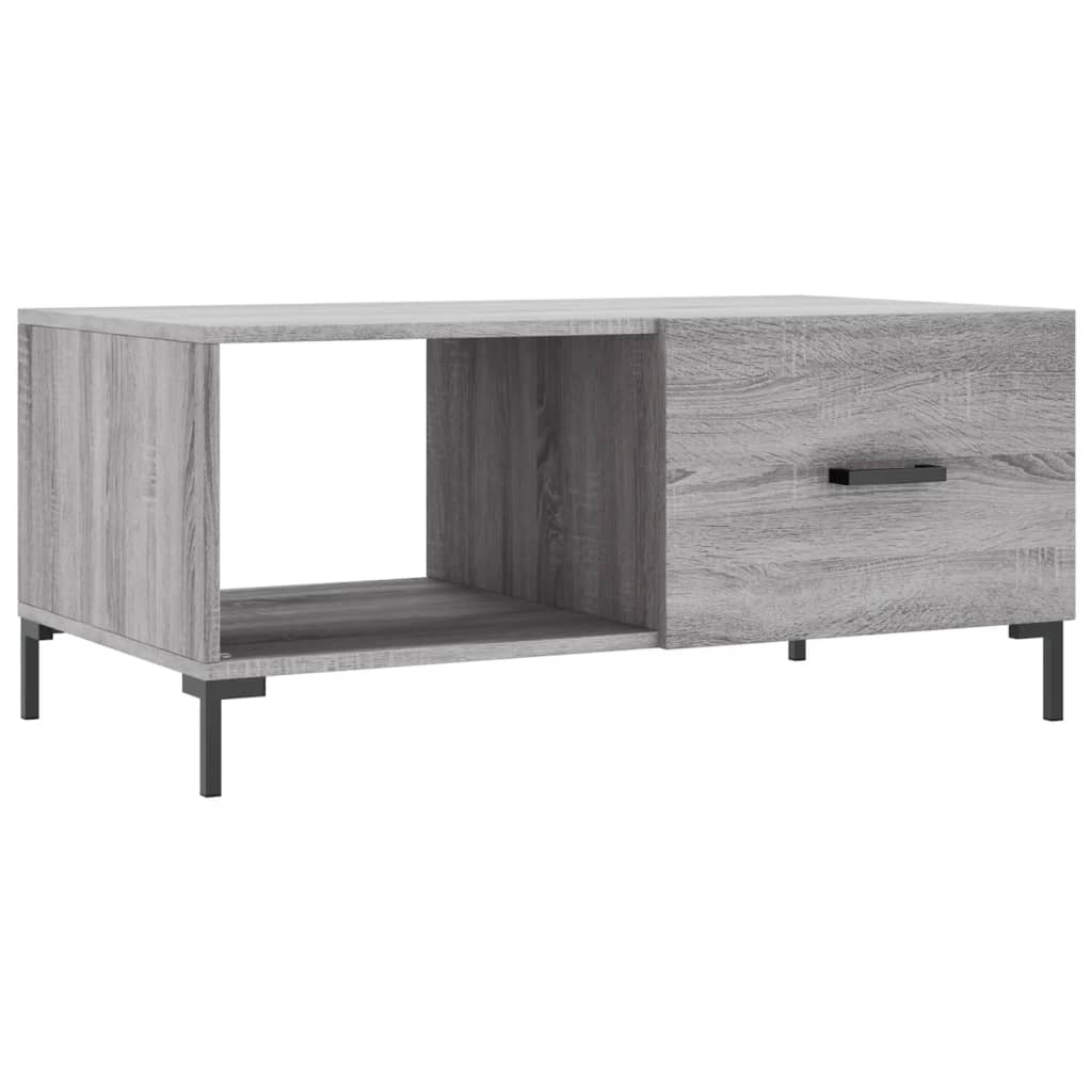 vidaXL Table basse sonoma gris 90x50x40 cm bois d'ingénierie