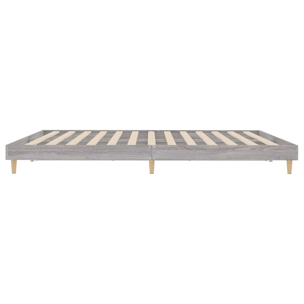 vidaXL Cadre de lit sans matelas sonoma gris 160x200cm bois ingénierie