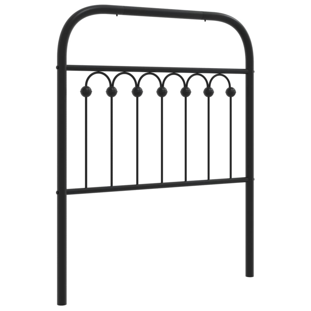 vidaXL Tête de lit métal noir 75 cm