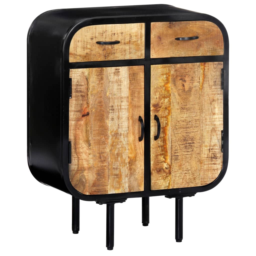 vidaXL Buffet 60 x 30 x 75 cm Bois de manguier massif et fer