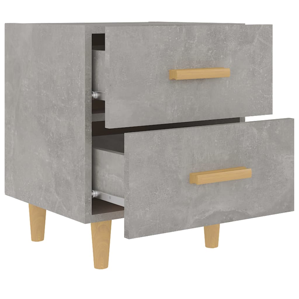 vidaXL Table de chevet Gris béton 40x35x47,5 cm