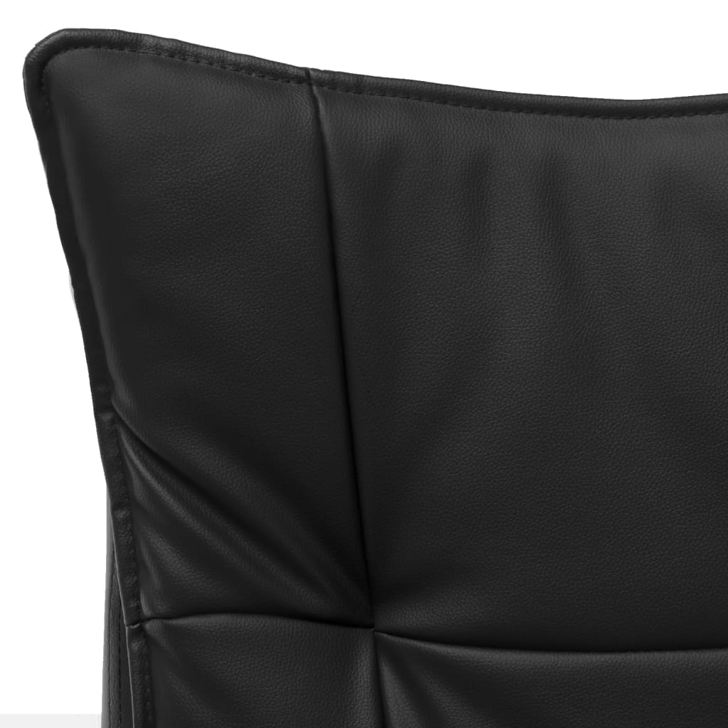 vidaXL Chaise de bureau Noir Similicuir