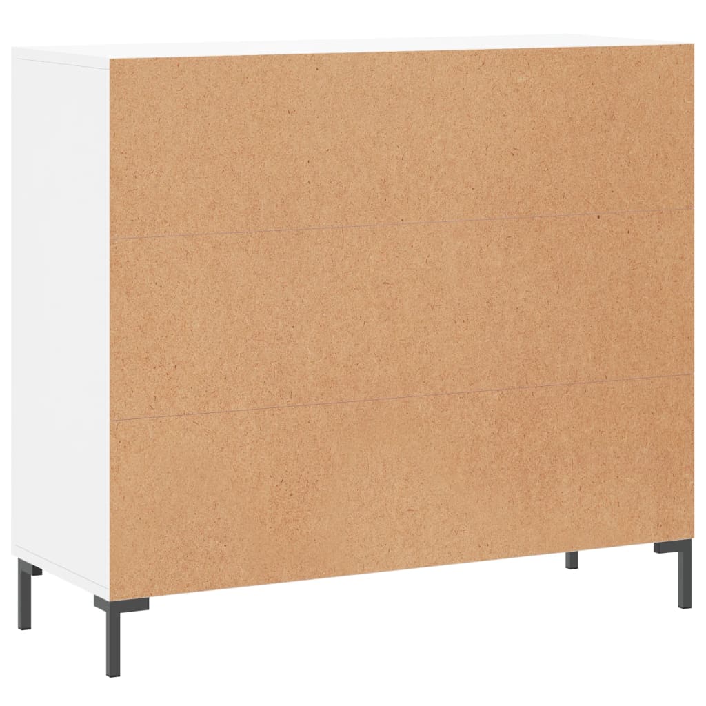 vidaXL Buffet blanc 90x34x80 cm bois d'ingénierie