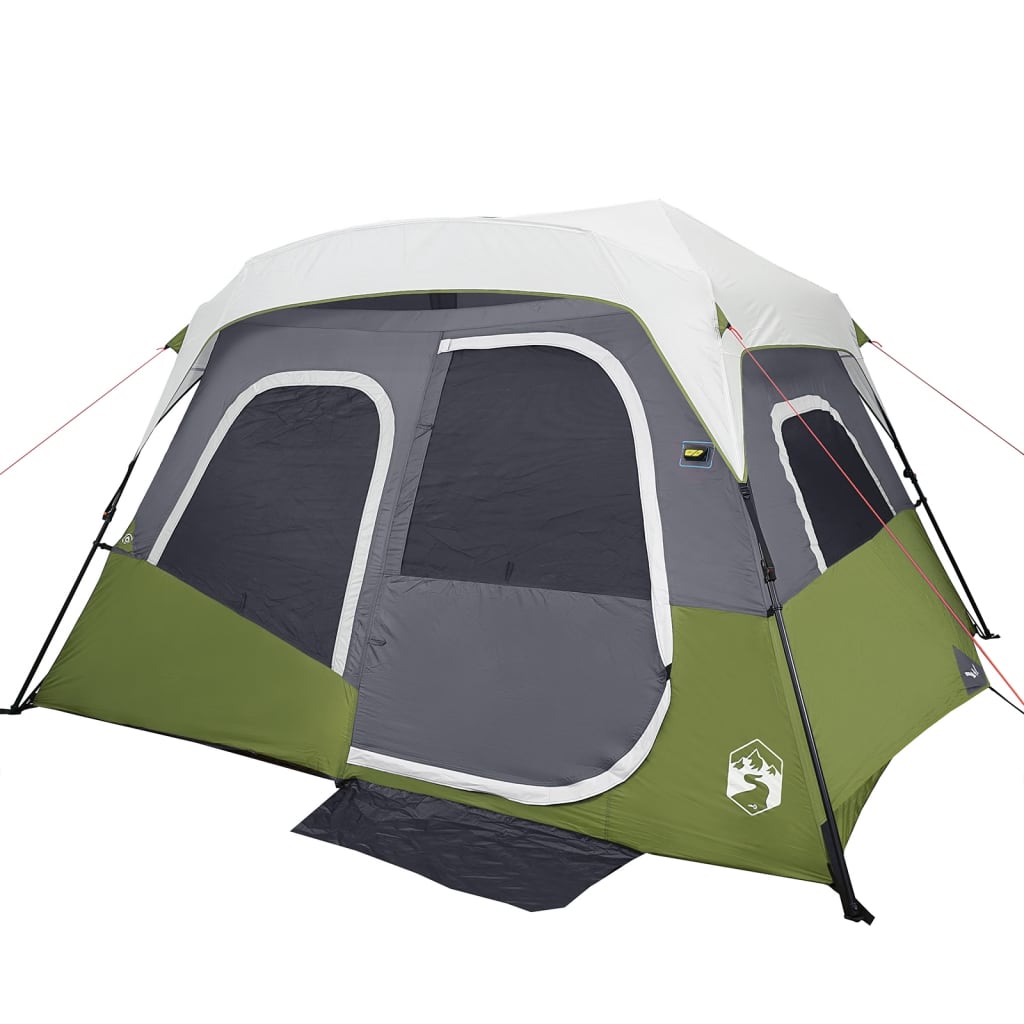 vidaXL Tente de camping avec lumière LED 6 personnes vert clair