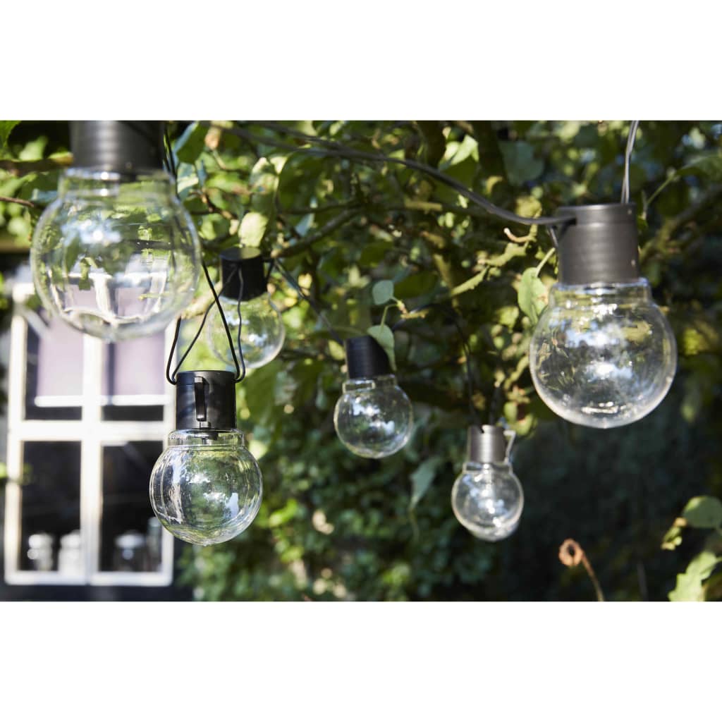 Luxform Guirlande lumineuse solaire 10 LED Menorca Transparent
