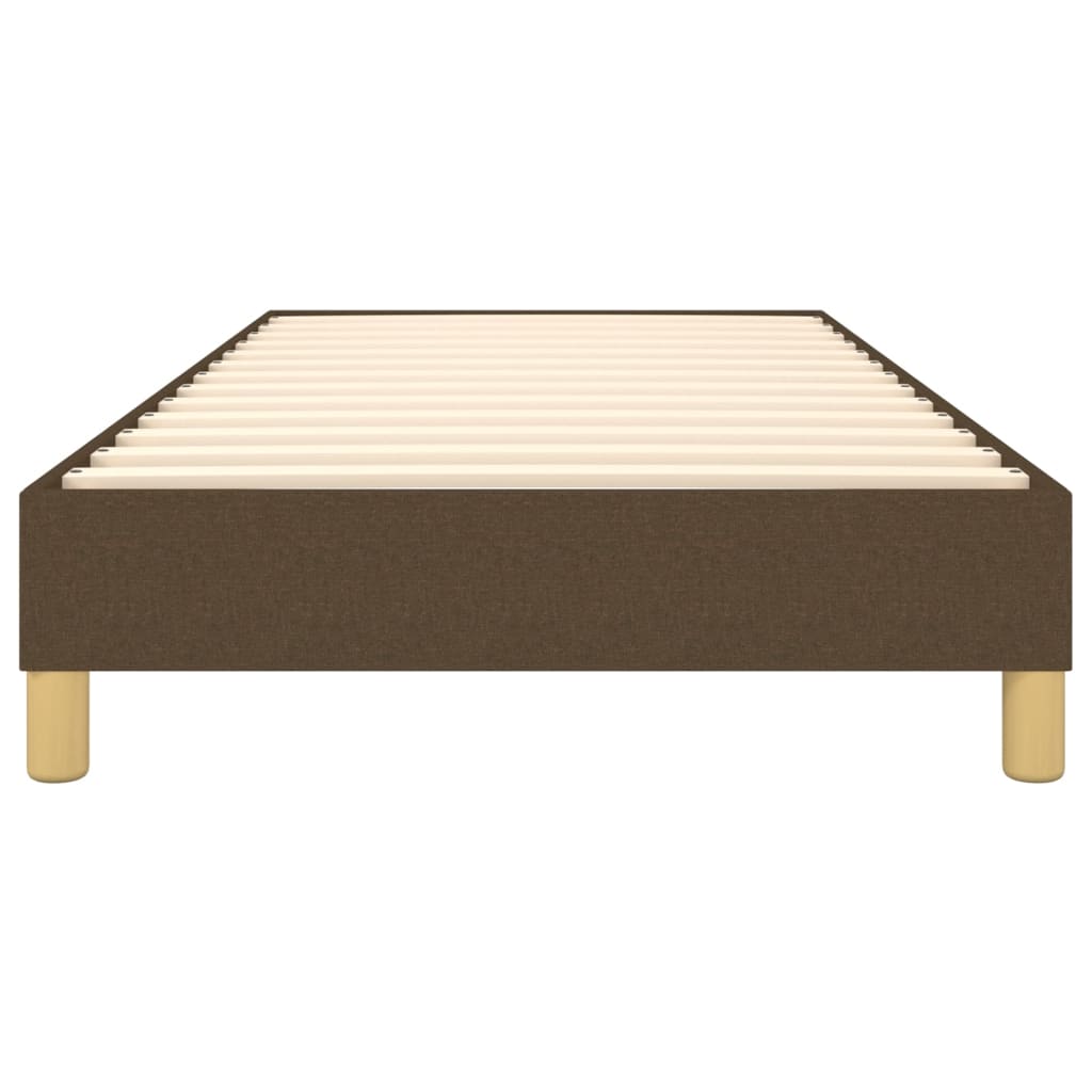 vidaXL Cadre de lit sans matelas marron foncé 100x200 cm tissu