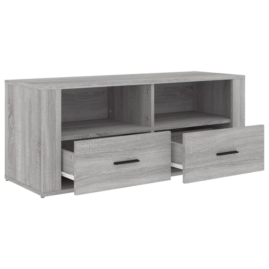 vidaXL Meuble TV Sonoma gris 100x35x40 cm Bois d'ingénierie