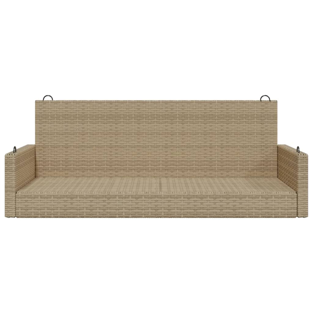 vidaXL Balancelle beige 119x56x48 cm résine tressée