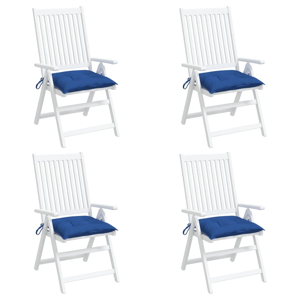 vidaXL Coussins de chaise lot de 4 bleu 50x50x7 cm tissu oxford