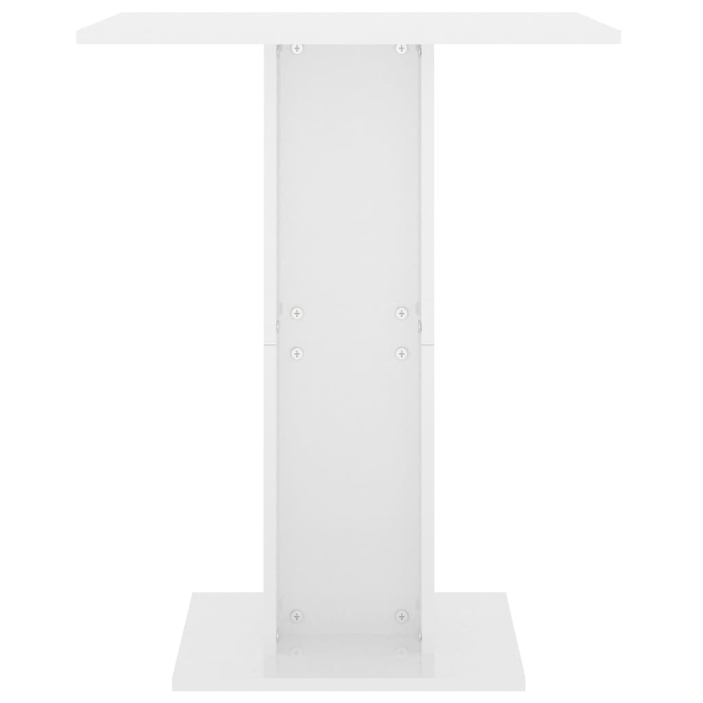 vidaXL Table de bistro Blanc brillant 60x60x75 cm Bois d'ingénierie