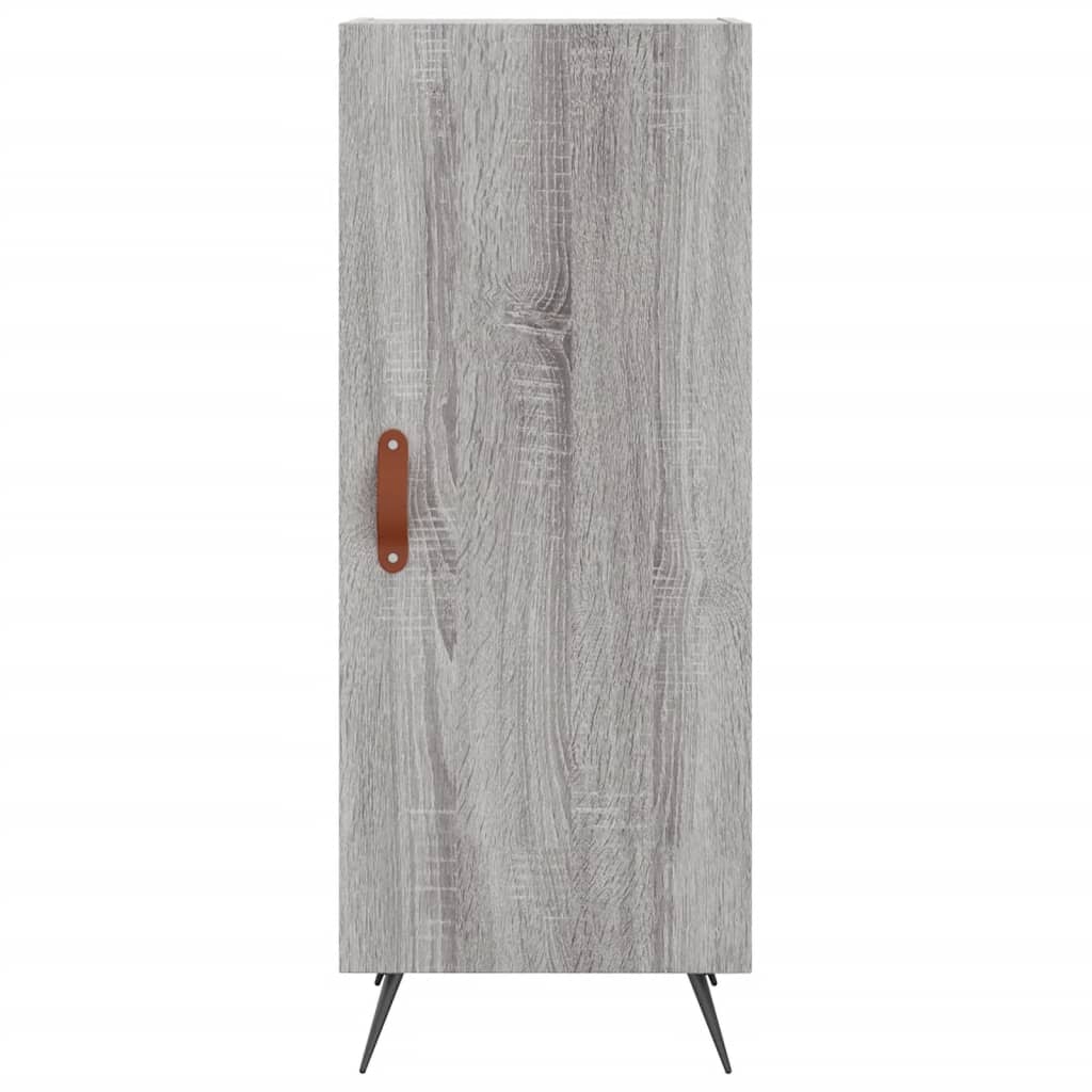 vidaXL Buffet haut Sonoma gris 34,5x34x180 cm Bois d'ingénierie