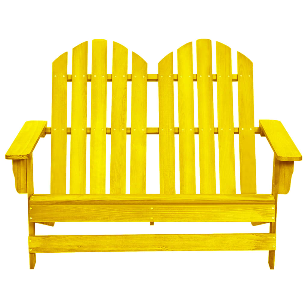 vidaXL Chaise de jardin Adirondack 2 places bois de sapin jaune