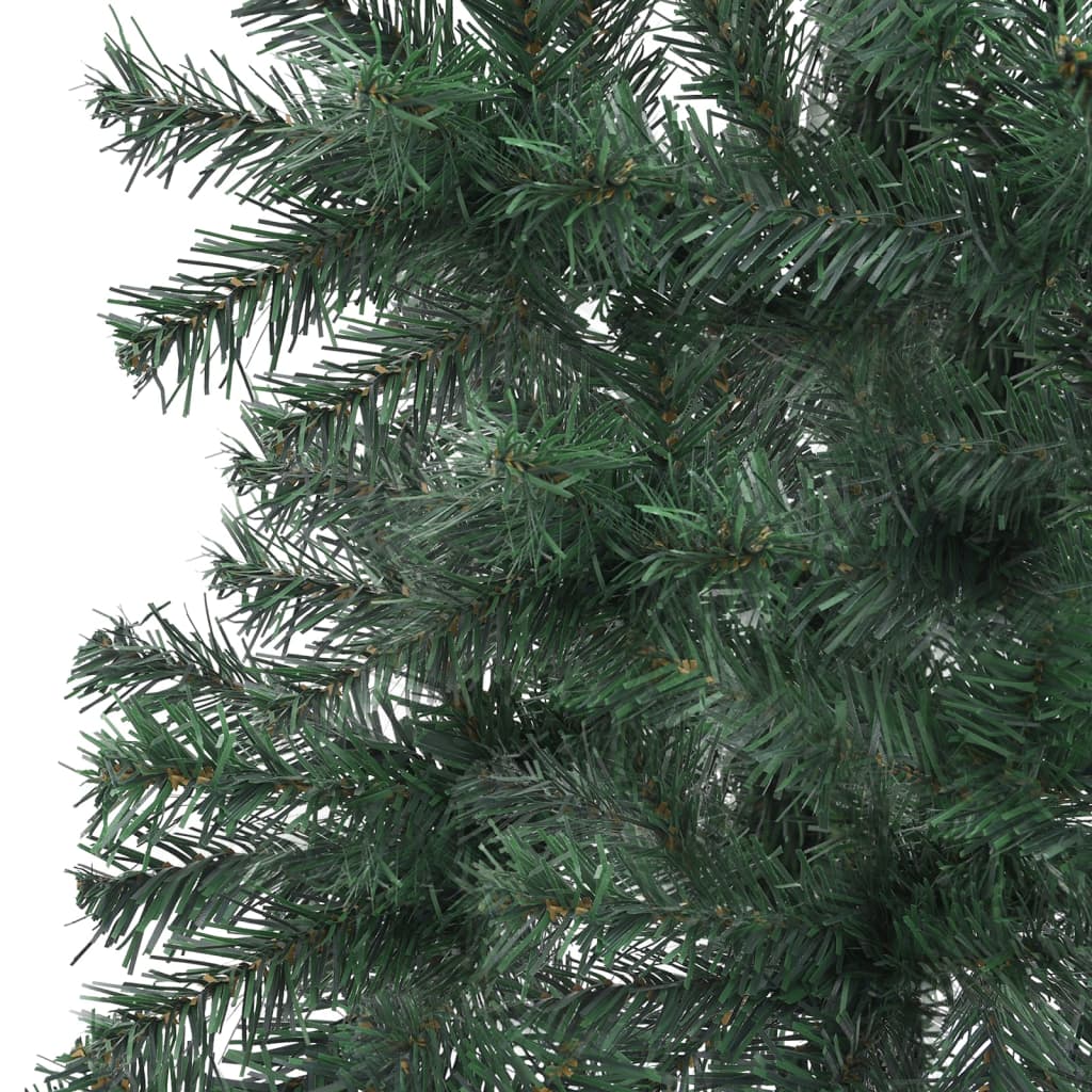 vidaXL Arbre de Noël artificiel d'angle pré-éclairé vert 150 cm PVC