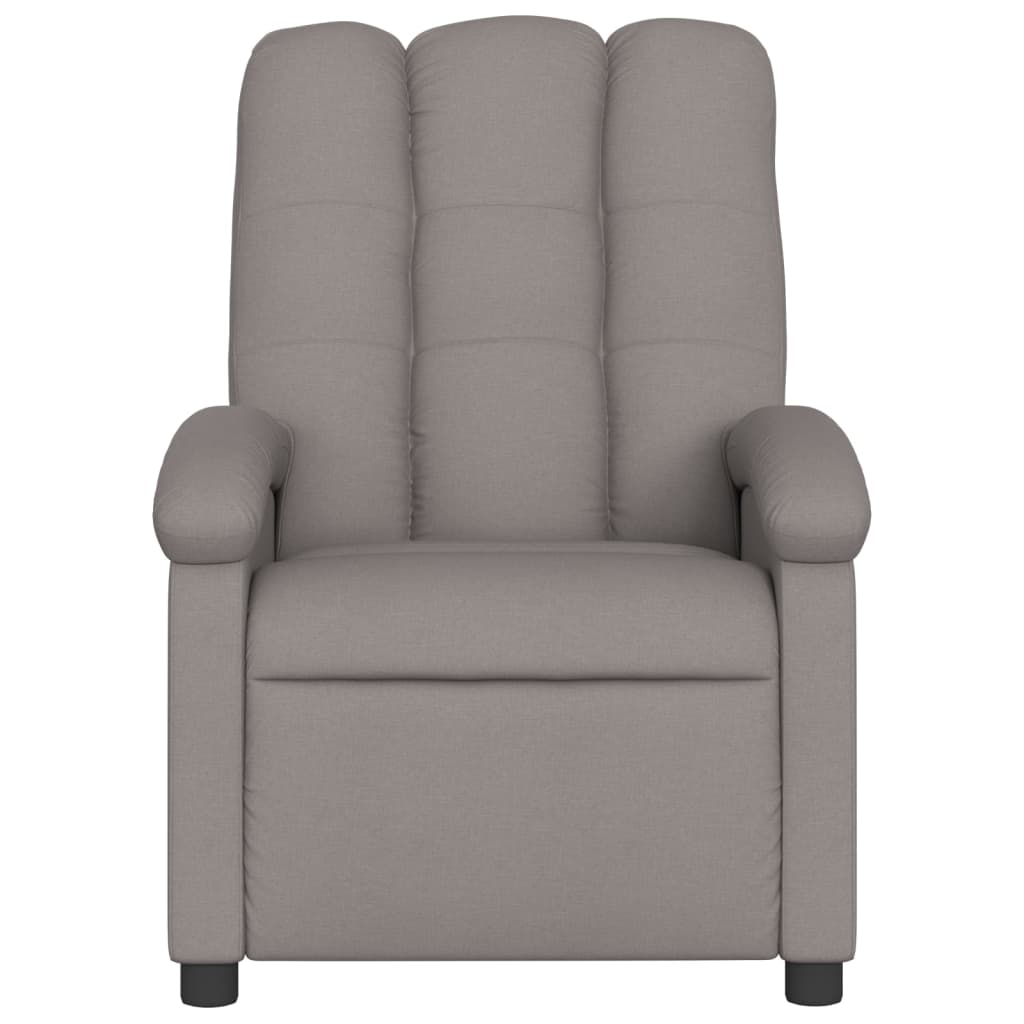 vidaXL Fauteuil de massage inclinable Taupe Tissu