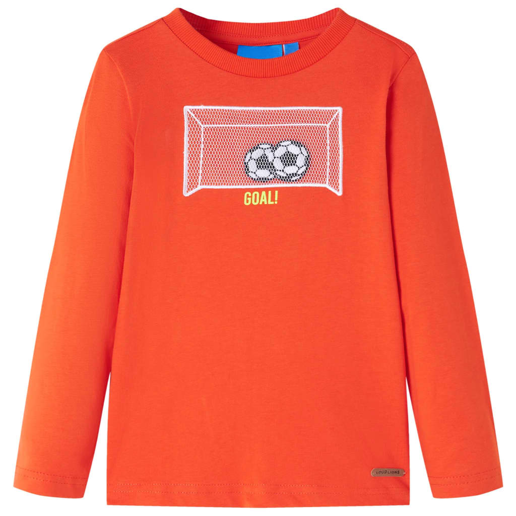 T-shirt enfants manches longues orange vif 140