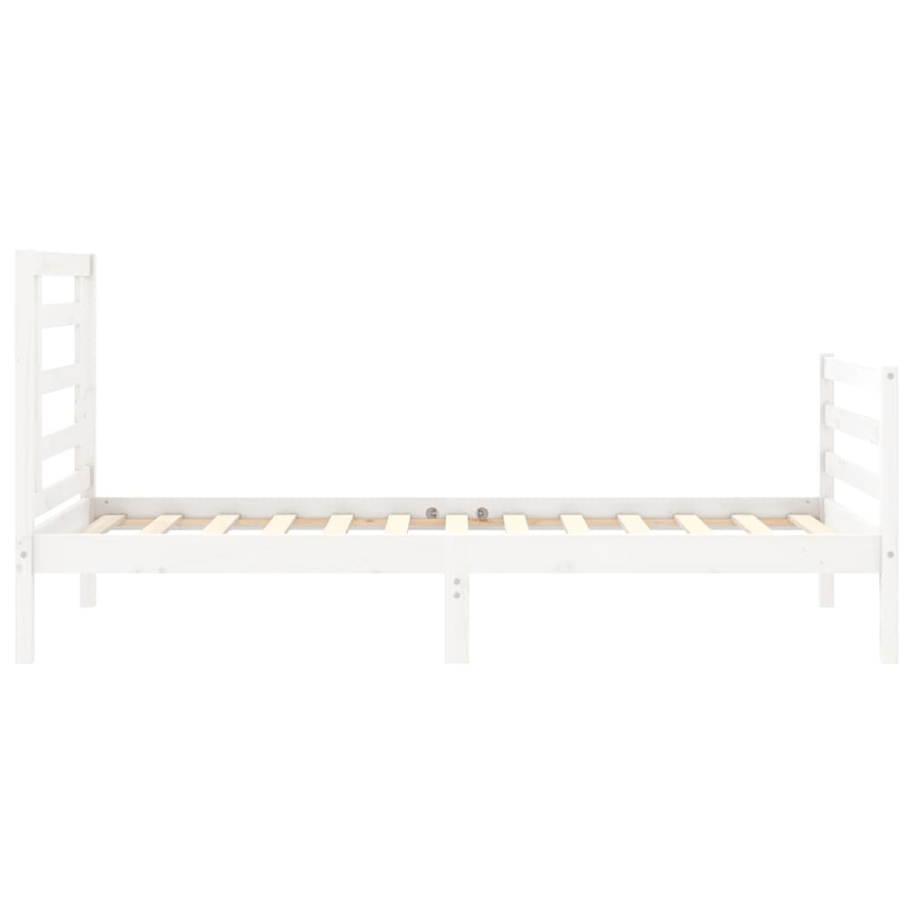 vidaXL Cadre de lit sans matelas blanc 90x200 cm bois massif