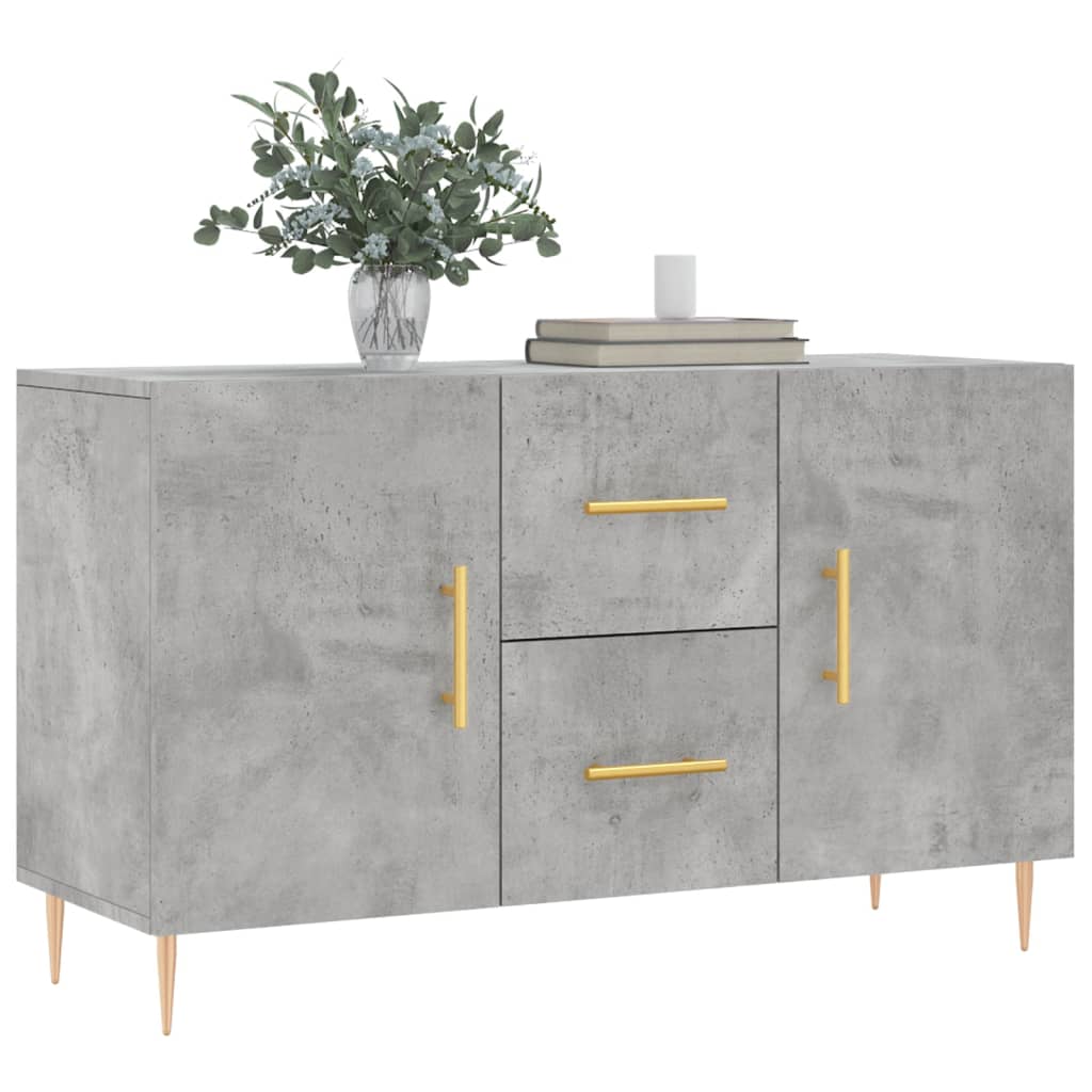 vidaXL Buffet gris béton 100x36x60 cm bois d'ingénierie