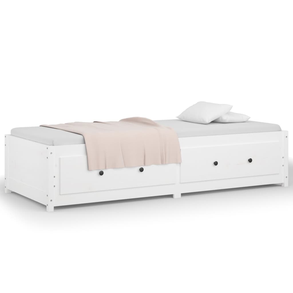 vidaXL Lit de jour sans matelas blanc 90x190 cm bois de pin massif