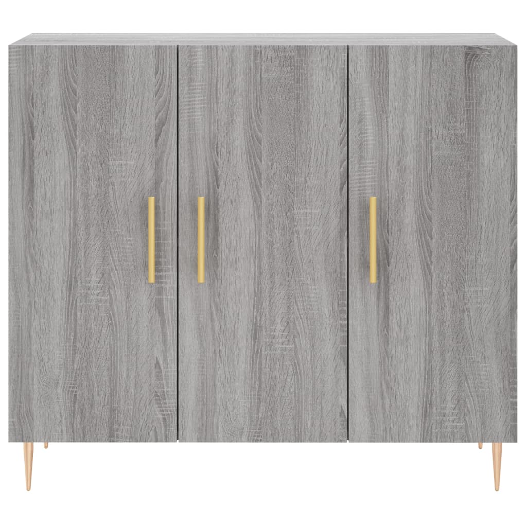 vidaXL Buffet sonoma gris 90x34x80 cm bois d'ingénierie