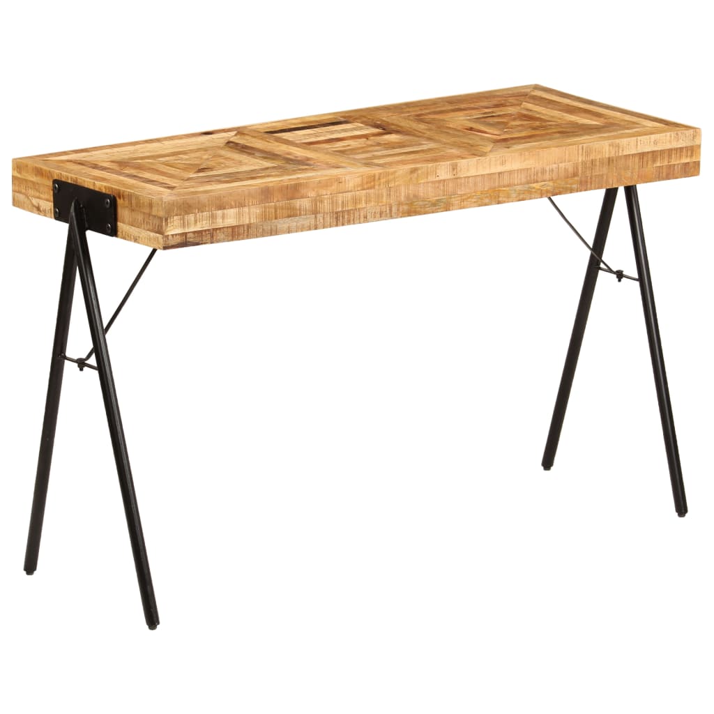 vidaXL Table à écrire Bois de manguier massif 118 x 50 x 75 cm