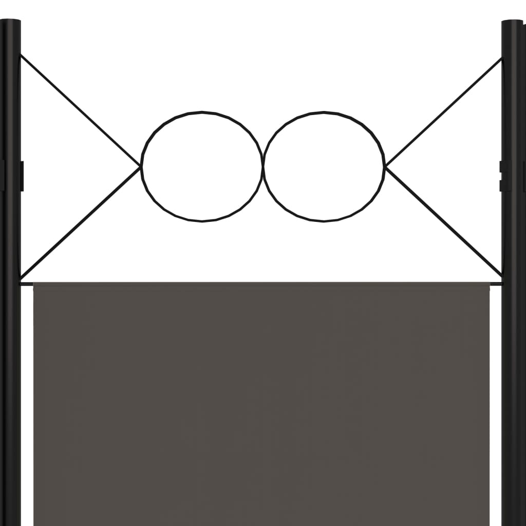 vidaXL Cloison de séparation 6 panneaux Anthracite 240x180 cm
