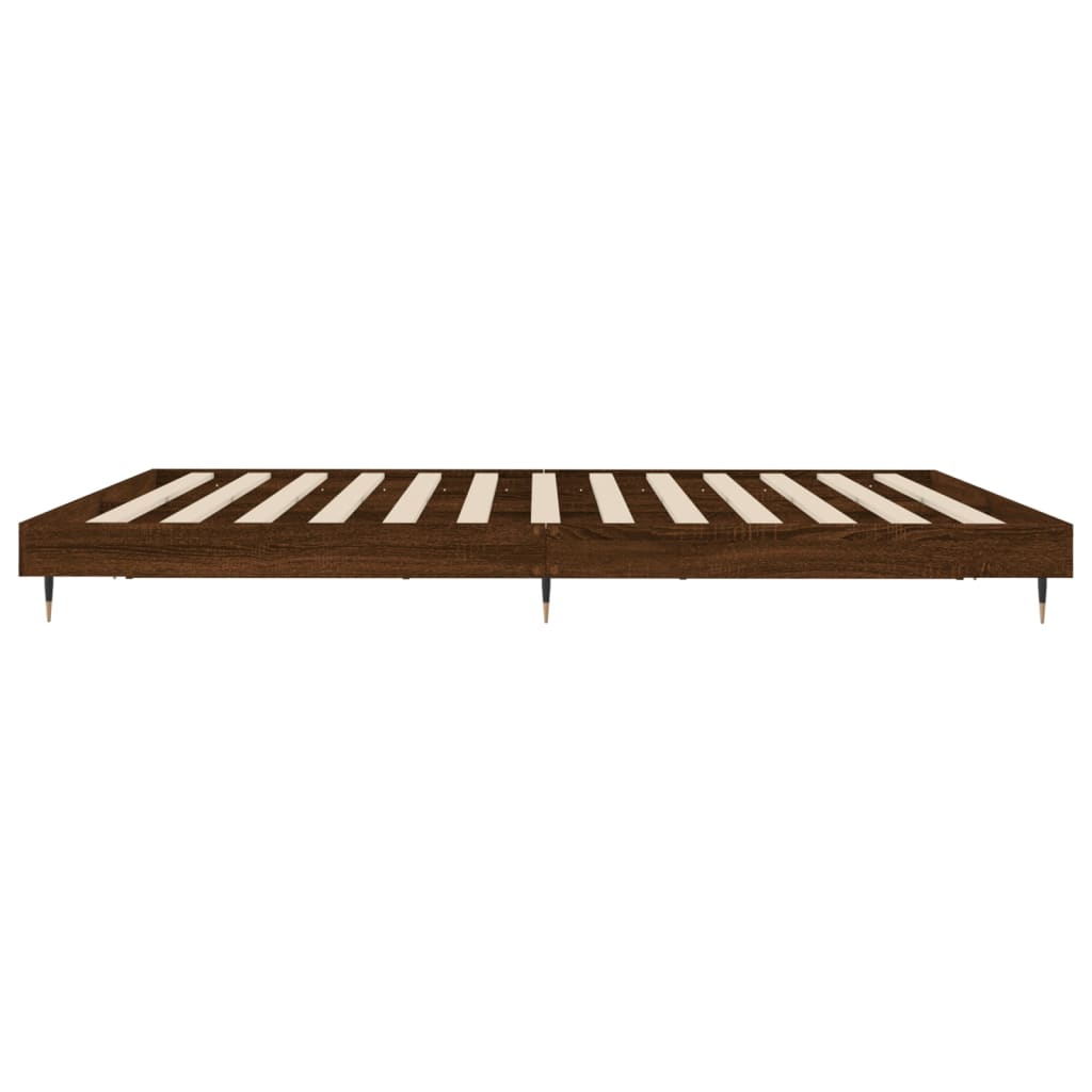 vidaXL Cadre de lit sans matelas chêne marron 180x200 cm