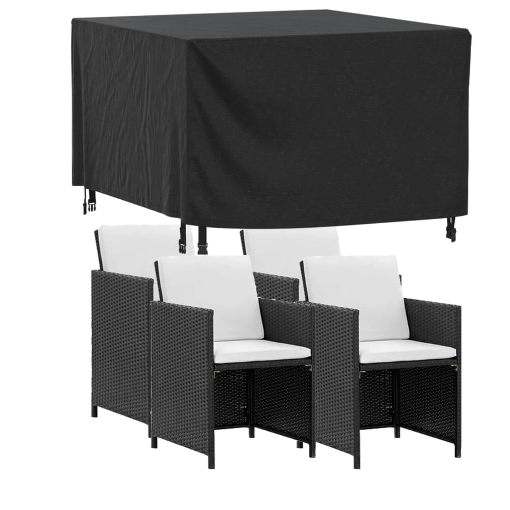 vidaXL Housse de salon de jardin noir 113x113x73 cm imperméable 420D