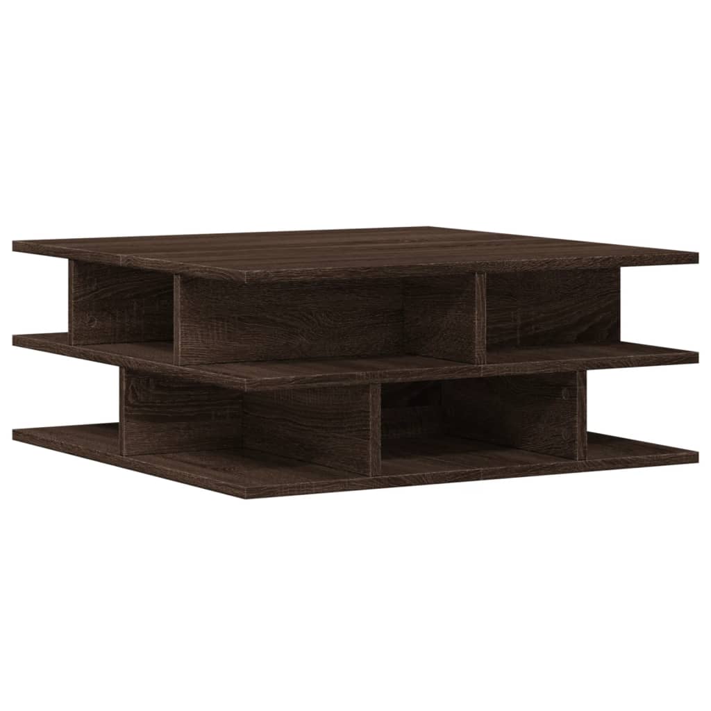 vidaXL Table basse chêne marron 70x70x29 cm bois d'ingénierie