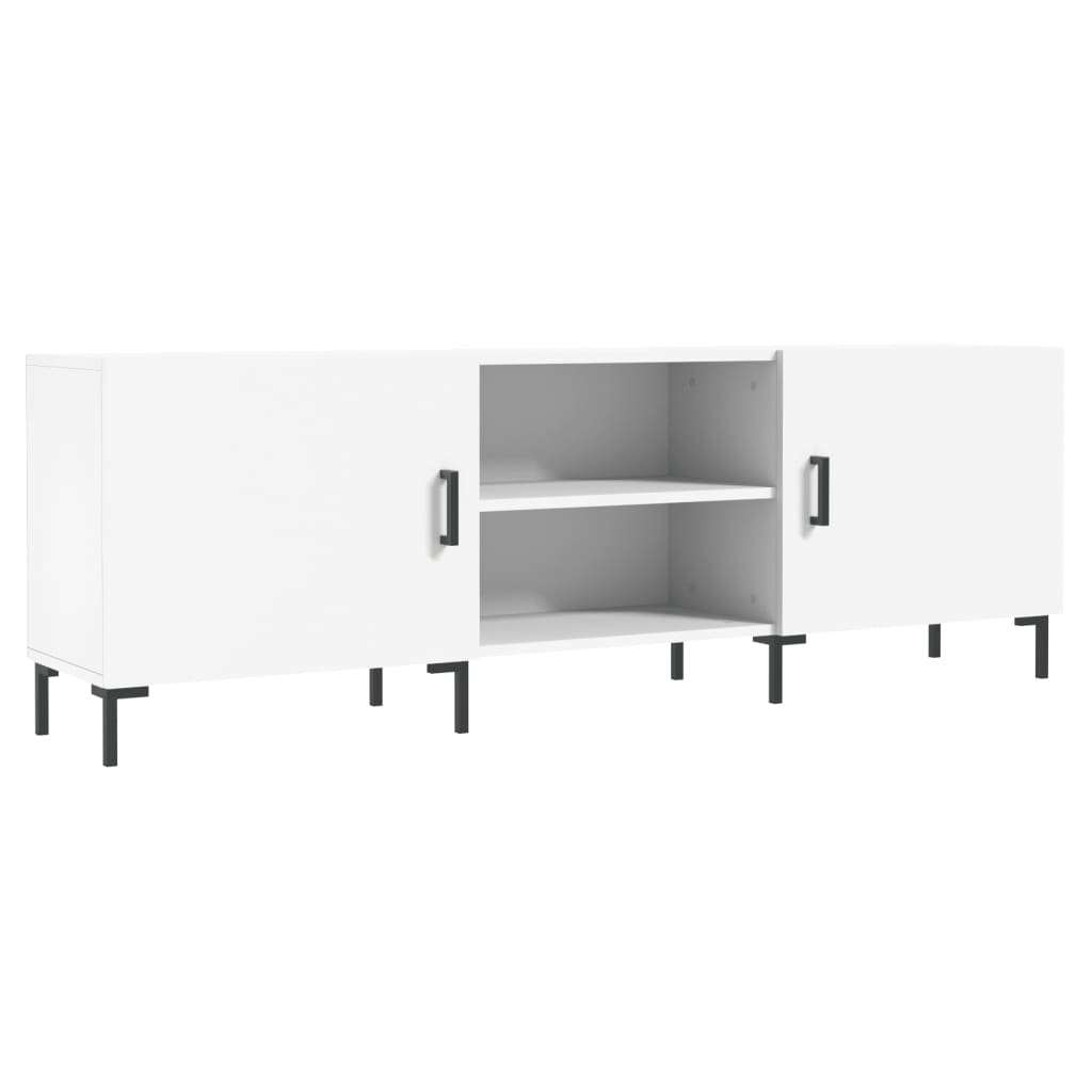 vidaXL Meuble TV blanc 150x30x50 cm bois d'ingénierie