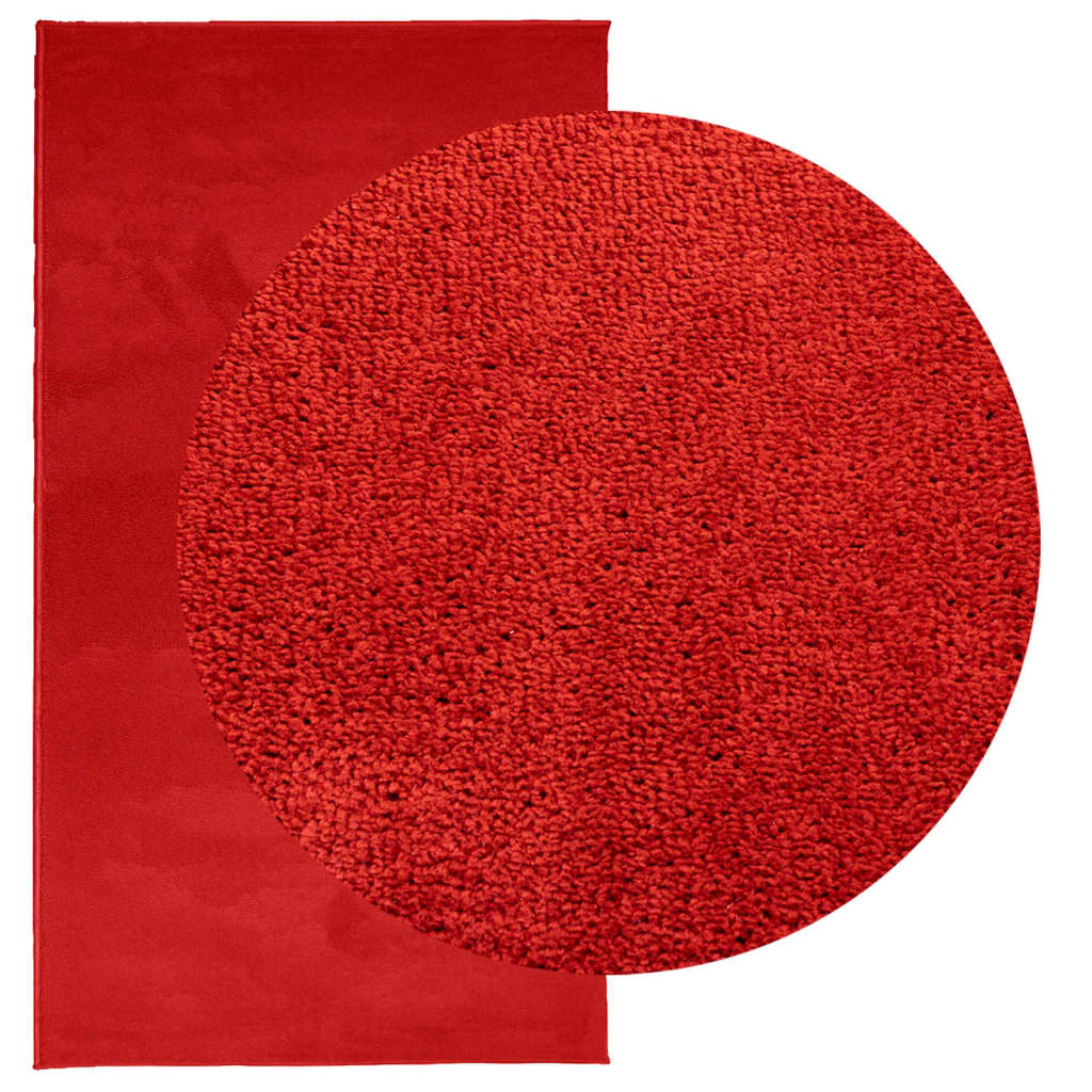 vidaXL Tapis OVIEDO à poils courts rouge 80x150 cm