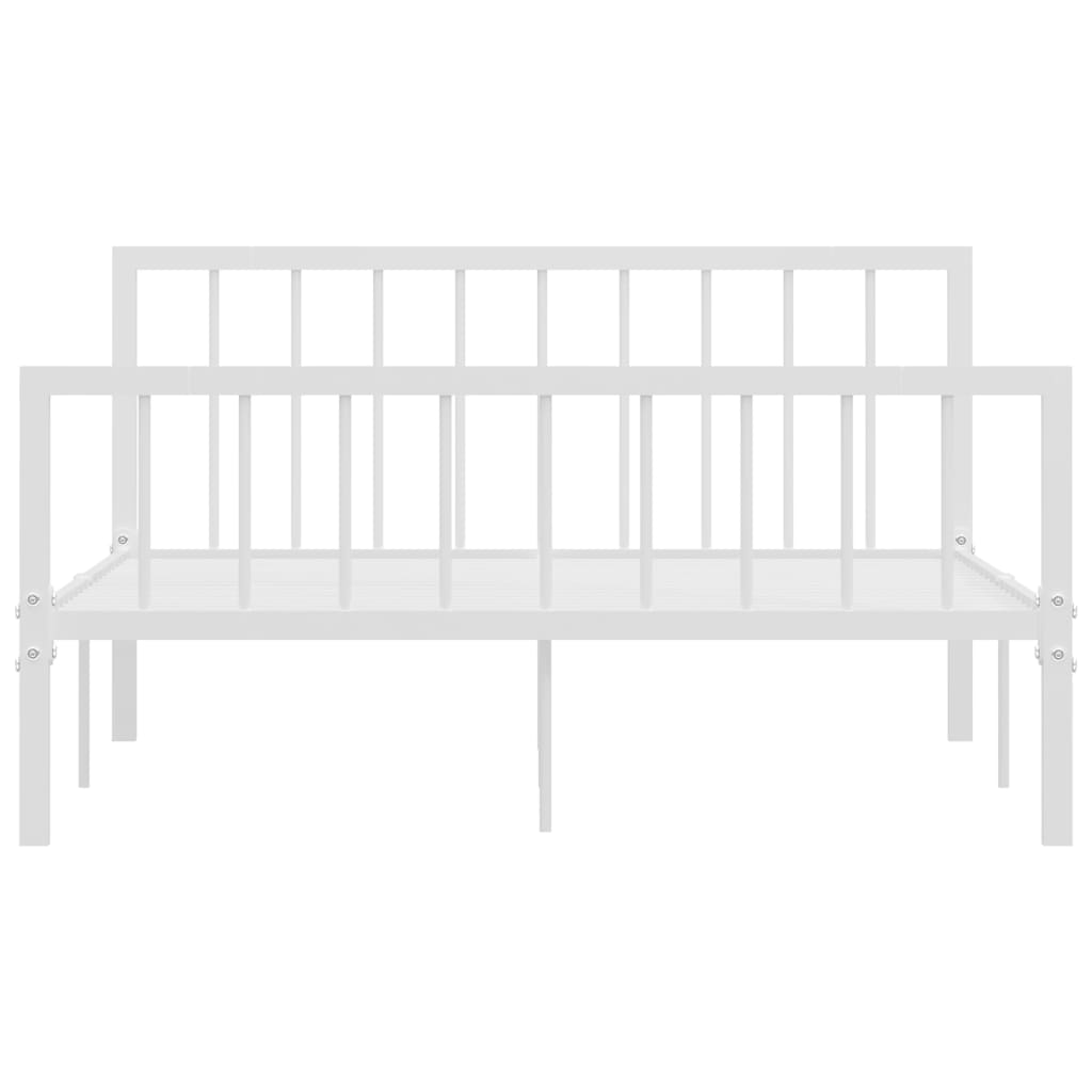 vidaXL Cadre de lit sans matelas blanc métal 140x200 cm