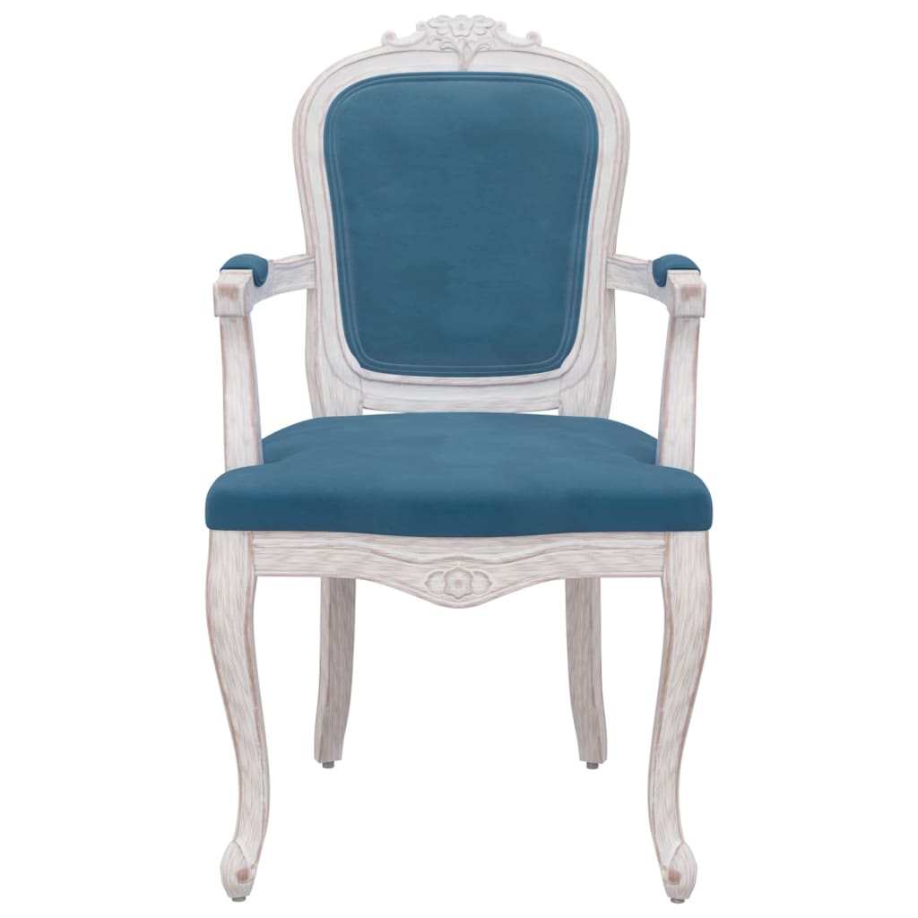 vidaXL Chaise à manger bleu 62x59,5x100,5 cm velours